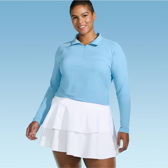 Lands' End White Tiered Ruffle Swim Skirt - Medium - NWT White - Picture 3 of 6